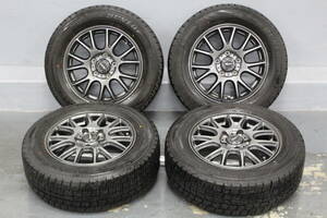 2363【バリ溝】WINTER MAXX ウィンターマックスWM02　195/65R15　2019年製　DUNLOP Mistiere ミスティーレRB14 アルミ　PCD114.3　ノアVOXY