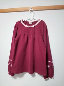 souris(スーリー)バルーン スリーブ 長袖Tシャツ 140 カタログ掲載品