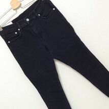 【H&M】エイチアンドエム スキニー フィット ブラック パンツ 黒色 スリム テーパード ジッパーフライSKINNY FIT メンズ サイズｗ30/11824j_画像6