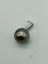 1円〜 田崎真珠 TASAKI パール ペンダントトップ K18WG ダイヤ 0.03ct 刻印あり 総重量約3.03g 約11.5㎜玉 ホワイトゴールド アクセサリー_画像1