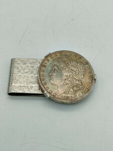 1円〜 E PLURIBUS UNUM エ・プルリブス・ウヌム 1885 マネークリップ 銀貨 総重量約46g コイン アンティーク コレクション