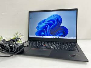 【14インチ】Lenovo 6th Gen ThinkPad X1 Carbon 2018 20KH-0068JP『Core i5(8250U) 1.6GHz/RAM:8GB/SSD:256GB』Win11Pro 動作品※難あり