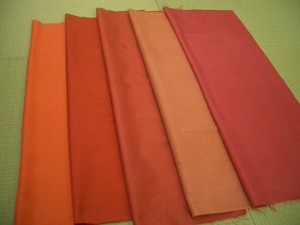  old cloth silk .. pongee lining flap 5 sheets ① kimono cloth remake raw materials old .