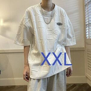 韓国 ユニセックス アルファベッド 半袖シャツ オーバーサイズ XXL