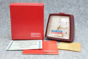 wg1904★旧家蔵出◆未使用品★SEIKO◆セイコーミニコン 昭和アンティーク トランジスタ目覚まし時計 置時計 動作確認