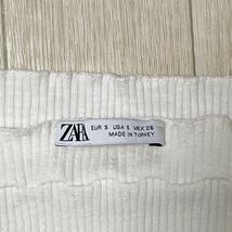 ZARA リブ織 白 キャミソール コットン46% サイズS_画像6