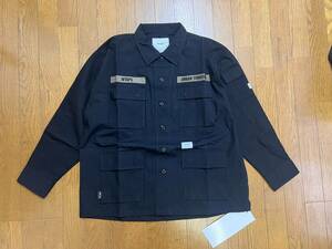 新品本物 希少品 BLACK size M WTAPS JUNGLE LS/NYCO RIPSTOP CORDURA ロングシャツ BLACK ブラック メンズ 202WVDT-SHM01 (W)TAPS