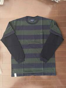 新品未使用 Size 3 DESCENDANT RICO LAYERD TEE 19AW 長袖Tシャツ 192ATDS-CSM15 グリーン GREEN 日本製 正規店購入