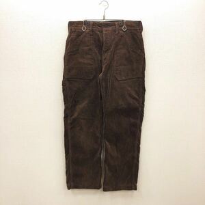 【し018】union special overalls フリーホイーラーズ コーデュロイパンツ 32×32 ブラウン 茶色 シンチバック ブランド古着 送料無料