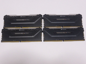 起動しませんでした ジャンク品扱い　メモリ デスクトップ用 CORSAIR VENGEANCE RGB PRO DDR4-2666 PC4-21300 8GBx4枚 合計32GB 