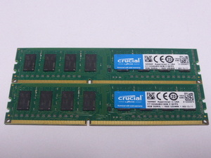 メモリ デスクトップパソコン用 低電圧 1.35V CFD Crucial DDR3L-1600 PC3L-12800 8GBx2枚 合計16GB 起動確認済みです W3U1600CM-8G