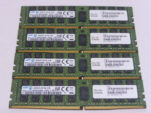 メモリ サーバーパソコン用 Samsung PC4-17000P(DDR4-2133P) ECC Registered 32GBx4枚 合計128GB 起動確認済です M393A4K40BB0-CPB4Q①