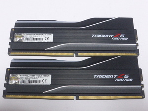 メモリ デスクトップパソコン用 G.SKILL TRIDENT Z5 NEO RGB DDR5-6000 PC5-48000 16GBx2枚合計32GB 起動確認済 F5-6000J3636F16GX2-TZ5NR