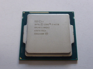 INTEL CPU Core i7 4770 4コア8スレッド 3.40GHZ SR149 CPUのみ 起動確認済みです