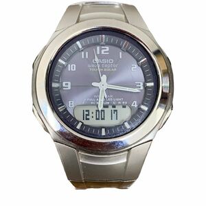 【5915】1円～ CASIO カシオ WAVE CEPTOR ウェーブセプター WVA-400J メンズ 腕時計 アナデジ タフソーラー 電波時計 現状品 動作確認済み