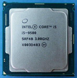 ★Intel Core i5-9500 (3GHz/TB:4.4GHz/SRF4B/U0) LGA1151/6C/6T/L3 9M/UHD630/TDP65W★動作確認済★007