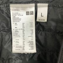 UNIQLO ユニクロ ウルトラライトダウンベスト 軽量ダウンベスト コンパクトダウンベスト メンズ Lサイズ ブラック 無地 カジュアル FA046_画像3