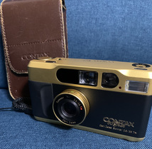 【美品】 CONTAX コンタックス T2 60years GOLD ゴールド コンパクトフィルムカメラ 60周年記念ゴールド Carl Zeiss Sonnar 限定品_画像1