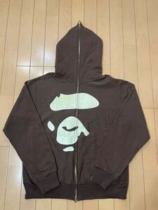 アベイシングエイプ A BATHING APE スウェット　フルジップパーカー　ブラウン　メンズ　Mサイズ