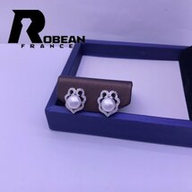 綺麗 EU製 定価5万円★ROBEAN・淡水真珠・ピアス★天然パール パワーストーン s925 アコヤ真珠 本真珠 綺麗 オシャレ お守り 6-7mm E880613_画像3