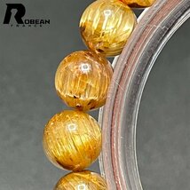 上級 EU製 定価11万円★ROBEAN・タイチンルチル★黄金針水晶 金運 幸運 ゴールド ブレスレット パワーストーン 綺麗 7.4-8mm 1003k334_画像3