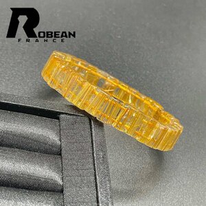 絶賛 EU製 定価19万円★ROBEAN・タイチンルチルバングル★黄金針水晶 ブレスレット パワーストーン 金運 お守り 10.2*4.8mm 1001G969