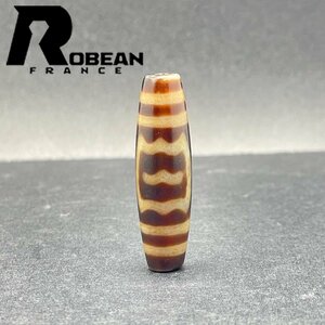 逸品 EU製 定価5万円★ROBEAN・チベット天珠★パワーストーン アクセサリー 天然石 金運 お守り プレゼント 約39.5*11.2mm 1002H189