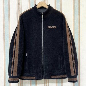 高級 ジャケット 定価8万 FRANKLIN MUSK・アメリカ・ニューヨーク発 ミンク/カシミヤ混 防寒 ソフト 切り替え 刺 スポーツ 秋冬 サイズ3