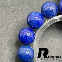 高級 EU製 定価5万円★ROBEAN・ラピスラズリ★ブレスレット パワーストーン 天然石 綺麗 お守り 14.7-15.3mm 1001G1139_画像4