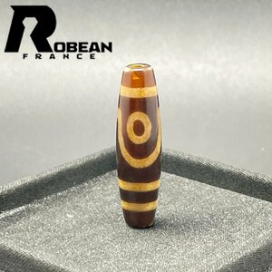 絶賛 EU製 定価5万円★ROBEAN・チベット天珠★パワーストーン アクセサリー 天然石 金運 お守り プレゼント 約39.2*10.6mm 1002H190