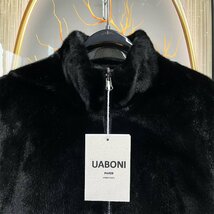 高級EU製＆定価8万◆UABONI*Paris*豪華ミンク/カシミヤ混・毛皮ファーベスト*ユアボニ*パリ発◆防寒 保温 ソフト ふわふわ 2面着 2XL/52_画像4