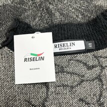 上品ヨーロッパ製※定価5万◆ブルガリア発※RISELIN セーター 高級ミンク/カシミヤ混 保温 ニット プルオーバー 総柄 着痩せ レディース XL_画像8