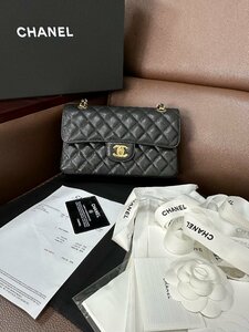 新品未使用 ※CHANEL シャネル※ ダブルフラップマトラッセ チェーンショルダーバッグ ハンドバッグ A01113 キャビアスキン レディース