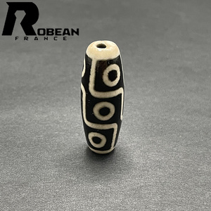 貴重 EU製 定価5万円★ROBEAN・チベット老玉髄・天珠★パワーストーン アクセサリー 天然石 瑪瑙 金運 お守り 約37.1*13.1mm 1004T039