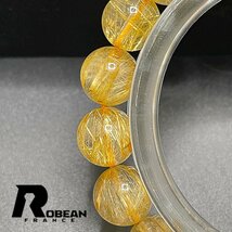 絶賛 EU製 定価8万円★ROBEAN・極!極満針ルチルクォーツ★ブレスレット パワーストーン 天然石 綺麗 金運 お守り 9.8-10.3mm 1001G682_画像4