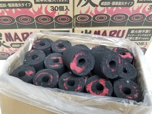  cheap! bulk buying Fujimi industry charcoal MARU OF-FU30P 30 piece entering / box ×6 box set barbecue Solo camp one person yakiniku BBQ