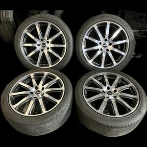 TRD 225/45R18 8J 5穴 PCD114.3 M12 ハブ60 純正 オプション 18インチ アルミ ホイール 5H ピッチ114.3 TF2 RAYS 鍛造 2017年製レグノ付