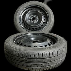 2本のみ 2022年製DUNLOP付 ラクティス 175/60R16 5.5J+39 5穴 PCD100 ハブ径54 純正 16インチ 鉄 スチール ホイール 5H NCP120 NSP120