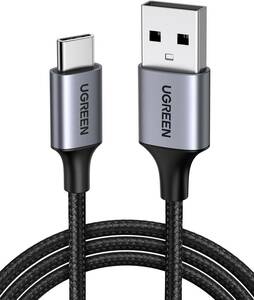 UGREEN USB Type C ケーブル ナイロン編み 3A急速充電 Quick Charge 3.0/2.0対応 56Kレジスタ実装 (2m) H14