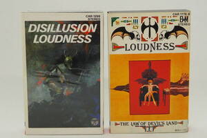 ■カセットテープ　ラウドネス　LOUDNESS 『Disillusion 撃剣霊化』『The Law Of Devil's Land 魔界典章』 　歌詞カード付き