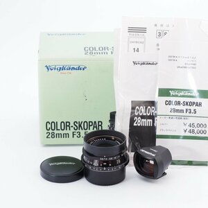 Voigtlander フォクトレンダー COLOR SKOPAR カラースコパー 28mm F3.5 Lマウント ブラック 元箱付き #8535