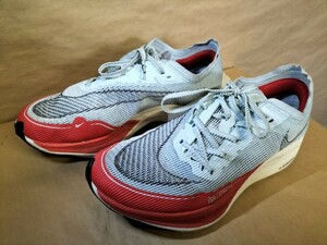 【送料無料】NIKE ZOOMX VAPORFLY NEXT%2 ナイキズームX ヴェイパーフライ グレイシャーブルー/レッド/アイボリー CU4111-400 25.5cm 