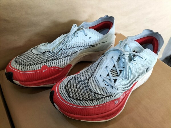 【送料無料】NIKE ZOOMX VAPORFLY NEXT%2 ナイキズームX ヴェイパーフライ グレイシャーブルー/レッド/アイボリー CU4111-400 28.5cm 