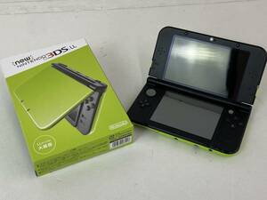 (22677)〇【1円～】Newニンテンドー3DS LL 本体 ライム×ブラック [Nintendo/任天堂] 現状品