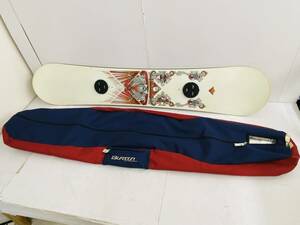 (23351)□BURTON(バートン) スノーボード 板 ショーンホワイトモデル THE WHITE COLLECTION ケース付き 中古品