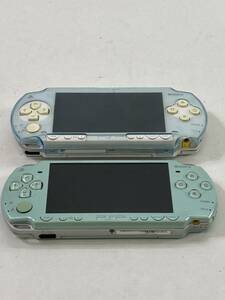 (23221)∞【1円～】PSP2台まとめ 本体のみ PSP-1000 ホワイト/PSP-2000 ミントグリーン/中古品