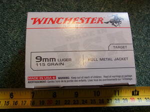 AMMO空箱 WINCHESTER 9mm LUGER 115 Gr. FMJ TARGET (VP) 1箱