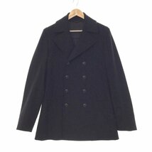 ●未使用 コスチュームナショナルオム CoSTUME NATIONAL HOMME ウールPコート メンズ44 ブラック 国内正規品 60K533 50346 3AB/90247_画像1