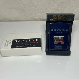 #7568 Zippo SKYLINE スカイライン BNR34 GTR オイルライター 喫煙具 ジッポ 現状品