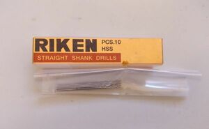 (090) 0.9M ５本 RIKEN STRAIGHT SHANK DRILLS HSS 小径ドリル 極細ドリル 理研製鋼【未使用品】